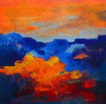 Evening Sky - acryl op linnen - 100x100 cm